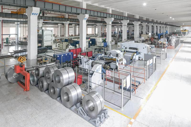 CNC production line workshop for commercial kitchen ESP units