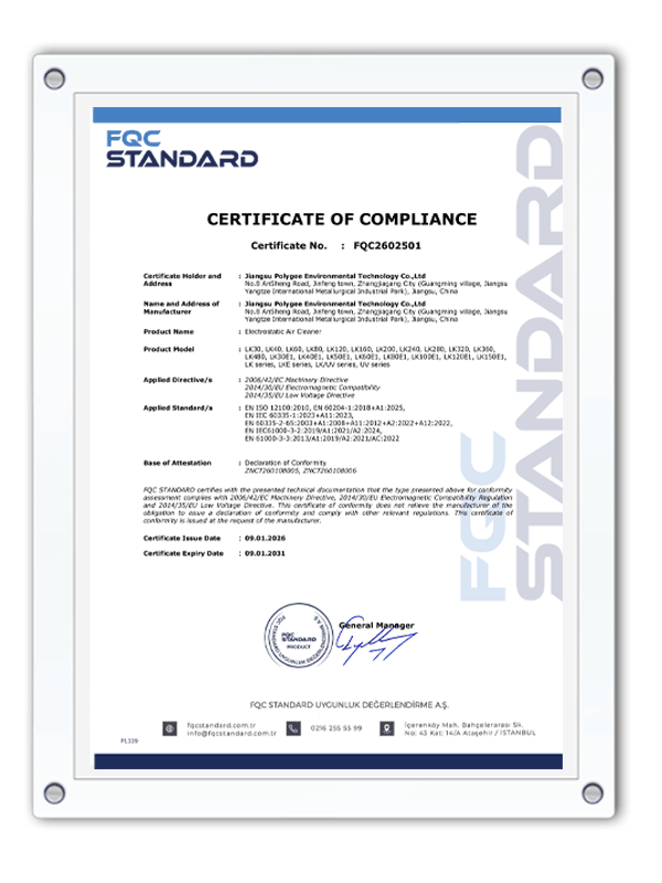 Polygee CE Certificate LK Series