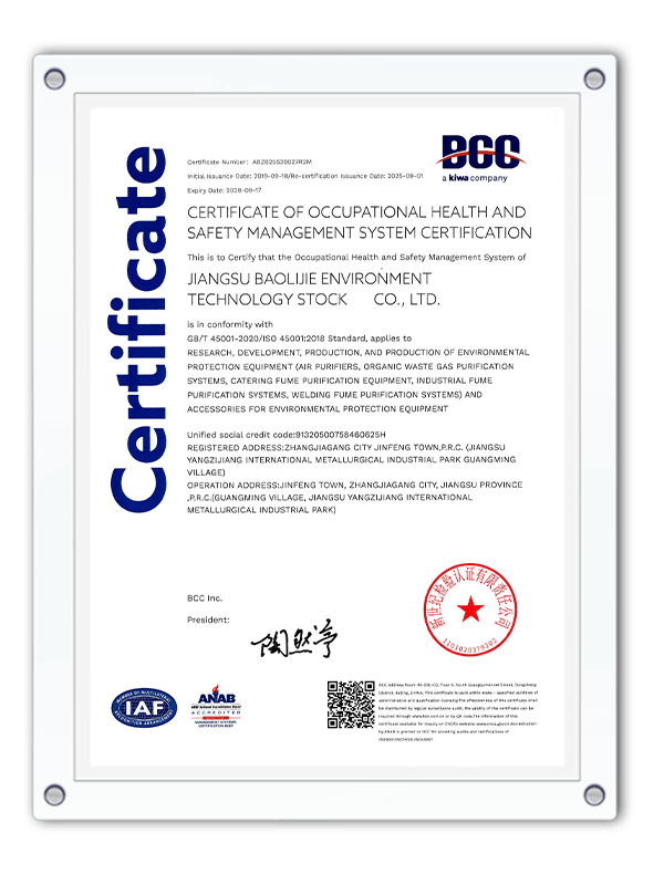 Polygee ISO 45001 Certificate