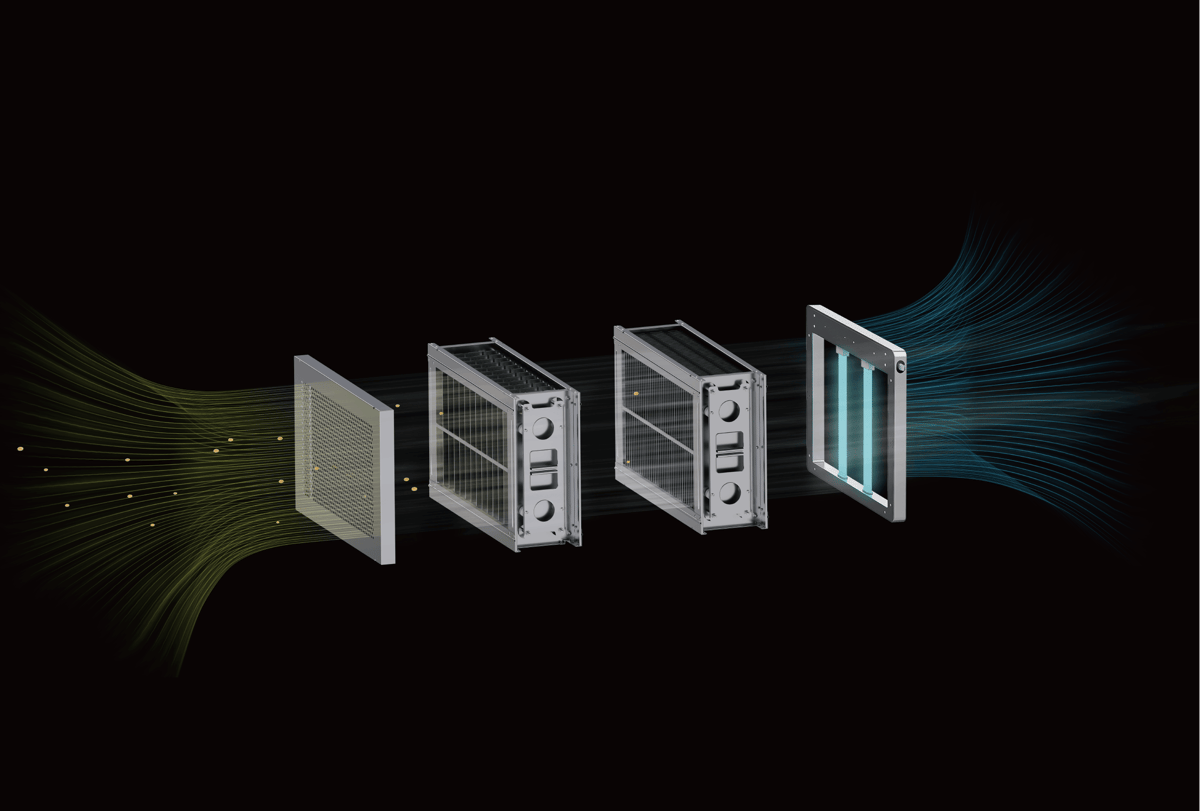 LK-A Series 4-Stage ESP Purification Principle Diagram