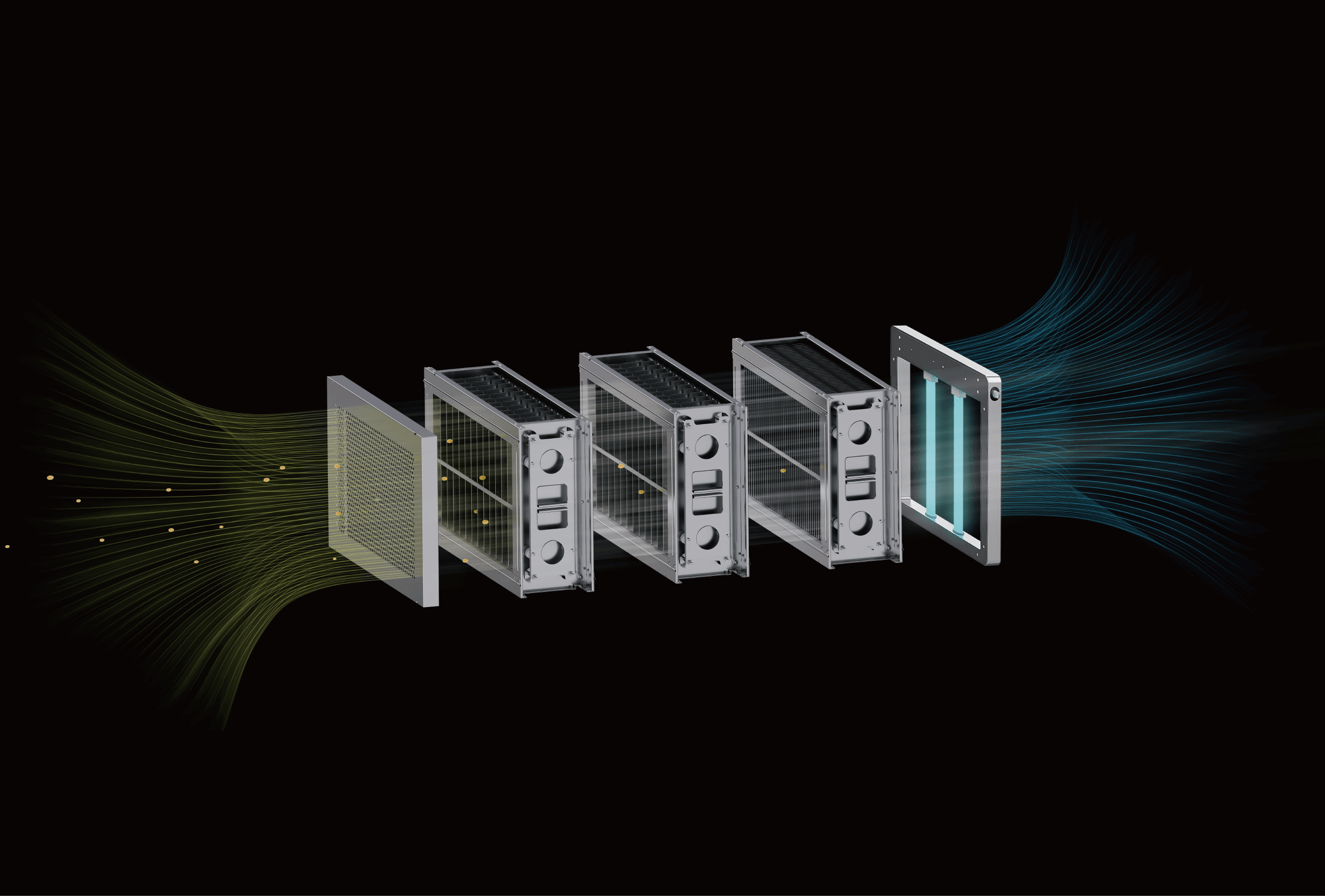 LK-K Series dual-zone plate-type ESP air treatment mechanism